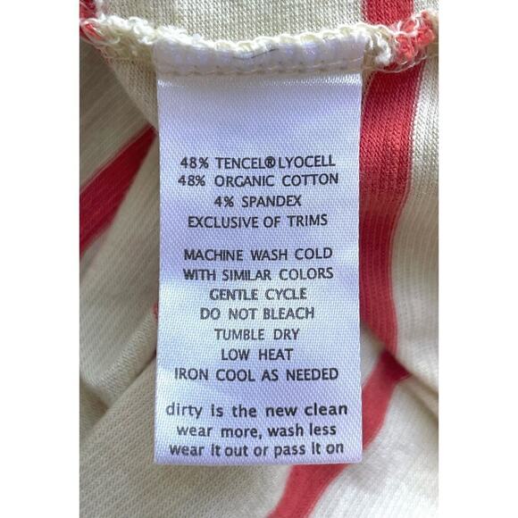 Toad & Co Windmere Stripped Dress Small Cream Orange Casual Active Comfort - Picture 9 of 9